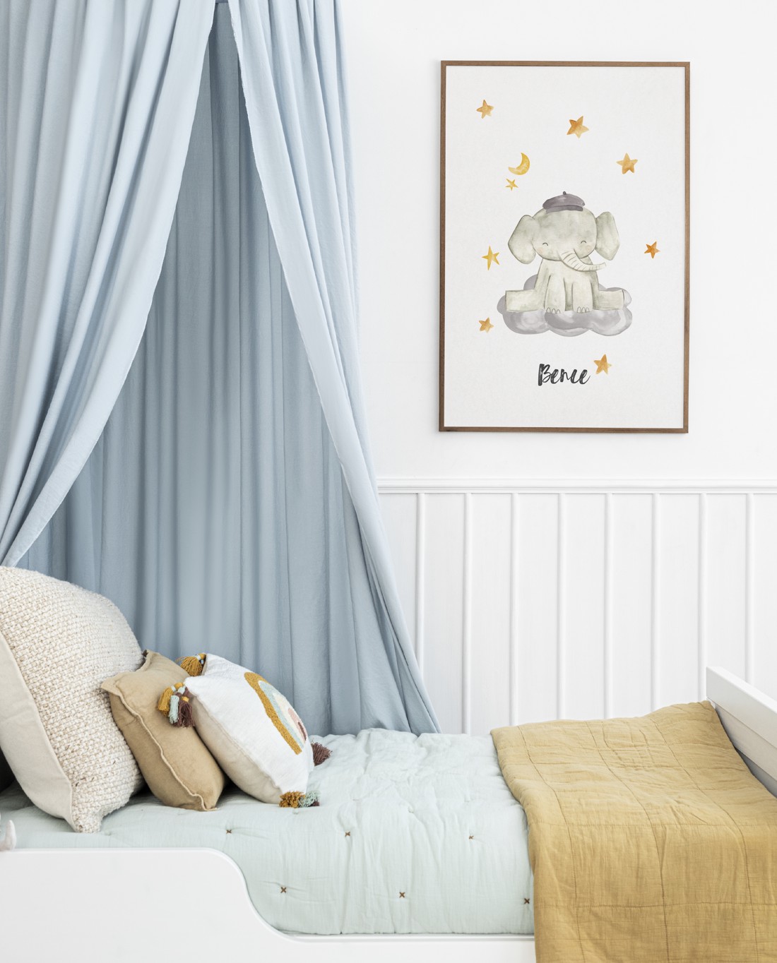 Decal de perete pentru camera copilului, poster elefant, set unic personalizat de imagini cu animale, 3 bucăți -  - Artynos.ro