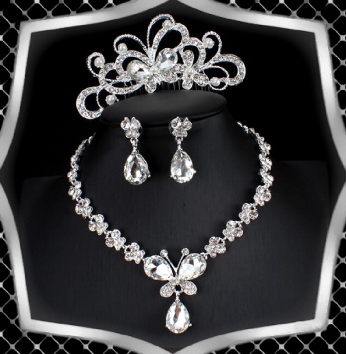Seturi de bijuterii: set de bijuterii pentru nuntă, mireasă, casual + diademă ES-SZT20 51 - - Artynos.ro Seturi de bijuterii: set de bijuterii pentru nuntă, mireasă, casual + diademă ES-SZT20 51 - - Artynos.ro