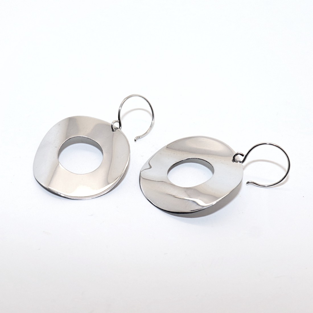 Pereche de cercei pentru femei din aluminiu cu cârlig de argint (F.39) - - Artynos.ro Pereche de cercei pentru femei din aluminiu cu cârlig de argint (F.39) - - Artynos.ro