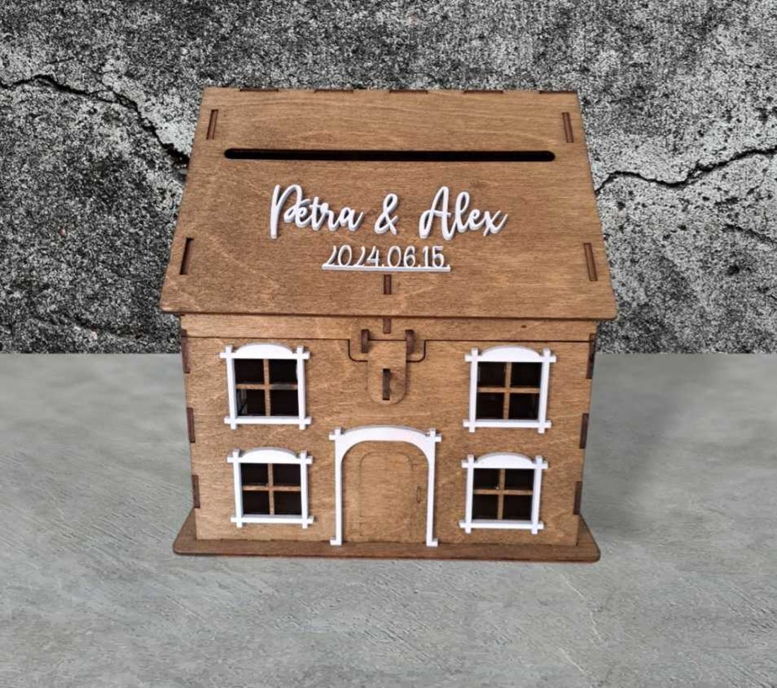 Cutie pentru bani de nuntă unică - accesorii nuntă - amintiri și cadouri de nuntă - cadou nuntă - cutie de nuntă - Artynos.ro