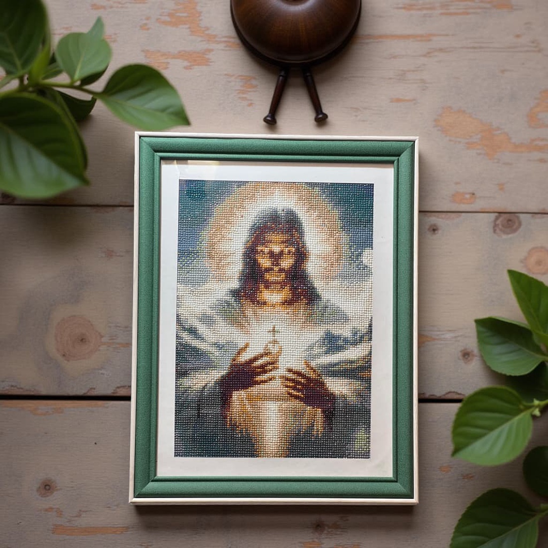Pictură din diamante acrilice - Iisus Hristos - arte vizuale și accesorii - imagini cu broderii - alte tablouri textil - Artynos.ro Pictură din diamante acrilice - Iisus Hristos - arte vizuale și accesorii - imagini cu broderii - alte tablouri textil - Artynos.ro