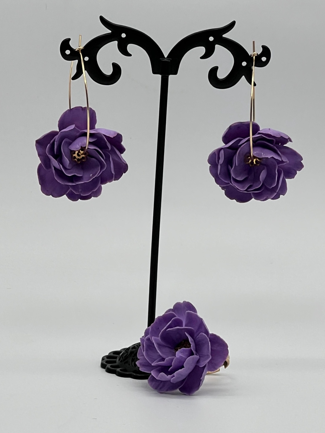 Set cercei + inel florali din lut polimeric - bijuterii - cercei - cercei candelabru - Artynos.ro Set cercei + inel florali din lut polimeric - bijuterii - cercei - cercei candelabru - Artynos.ro