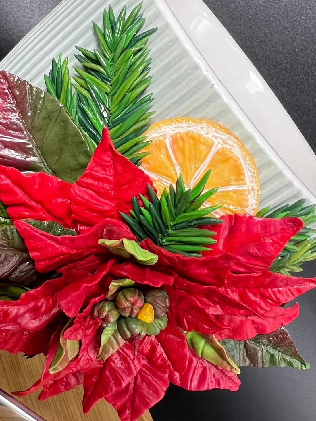 Cana cu Poinsettia din lut polimeric - casă & stil de viață - accesorii pentru echipamente de bucătărie - accesorii de servire - căni - Artynos.ro