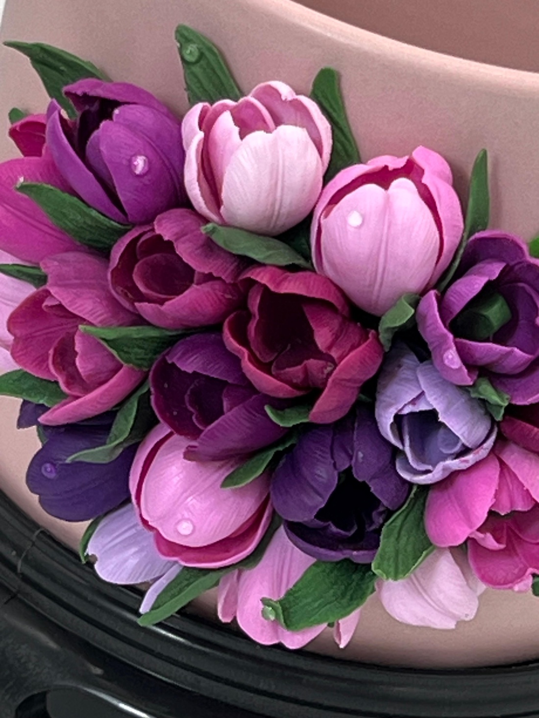 Cana ceramica cu lalele din lut polimeric - casă & stil de viață - echipamente de bucătărie - accesorii de servire - căni - Artynos.ro