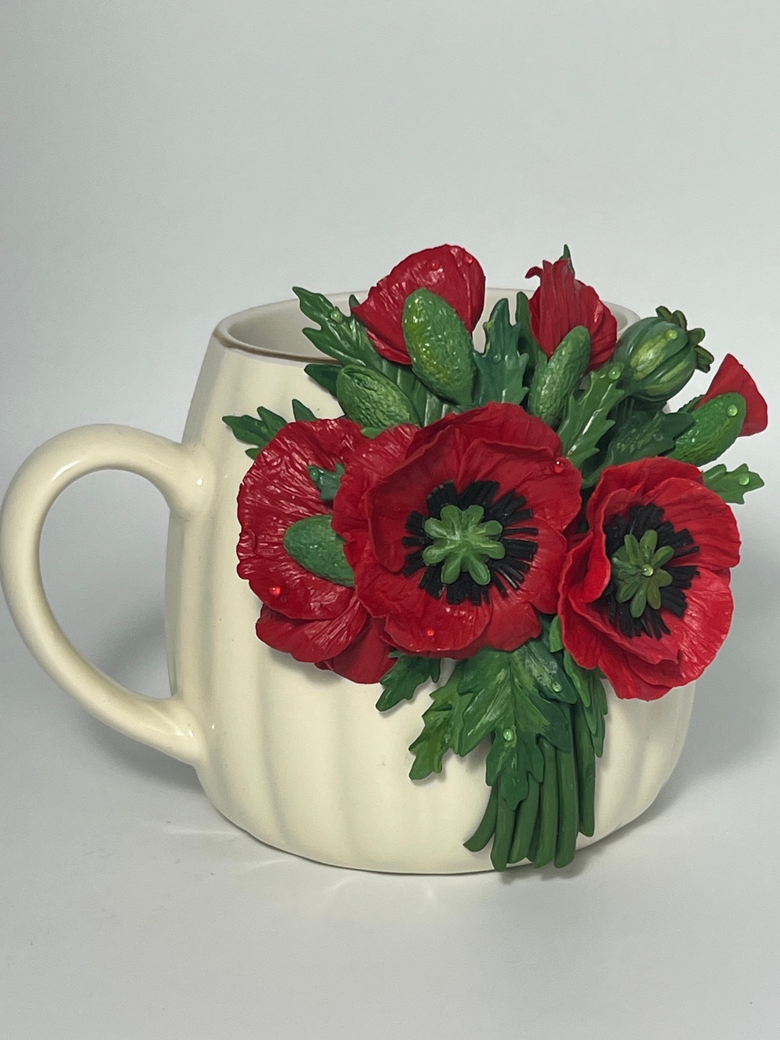 Cana ceramica cu maci - casă & stil de viață - echipamente de bucătărie - accesorii de servire - căni - Artynos.ro