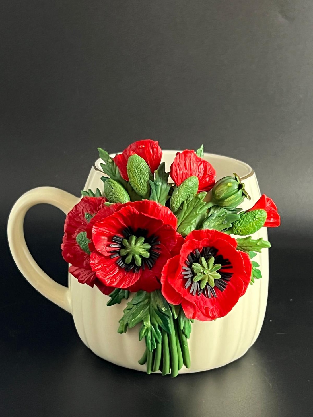 Cana ceramica cu maci - casă & stil de viață - echipamente de bucătărie - accesorii de servire - căni - Artynos.ro