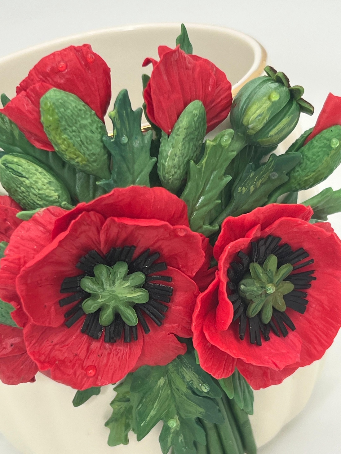 Cana ceramica cu maci - casă & stil de viață - echipamente de bucătărie - accesorii de servire - căni - Artynos.ro