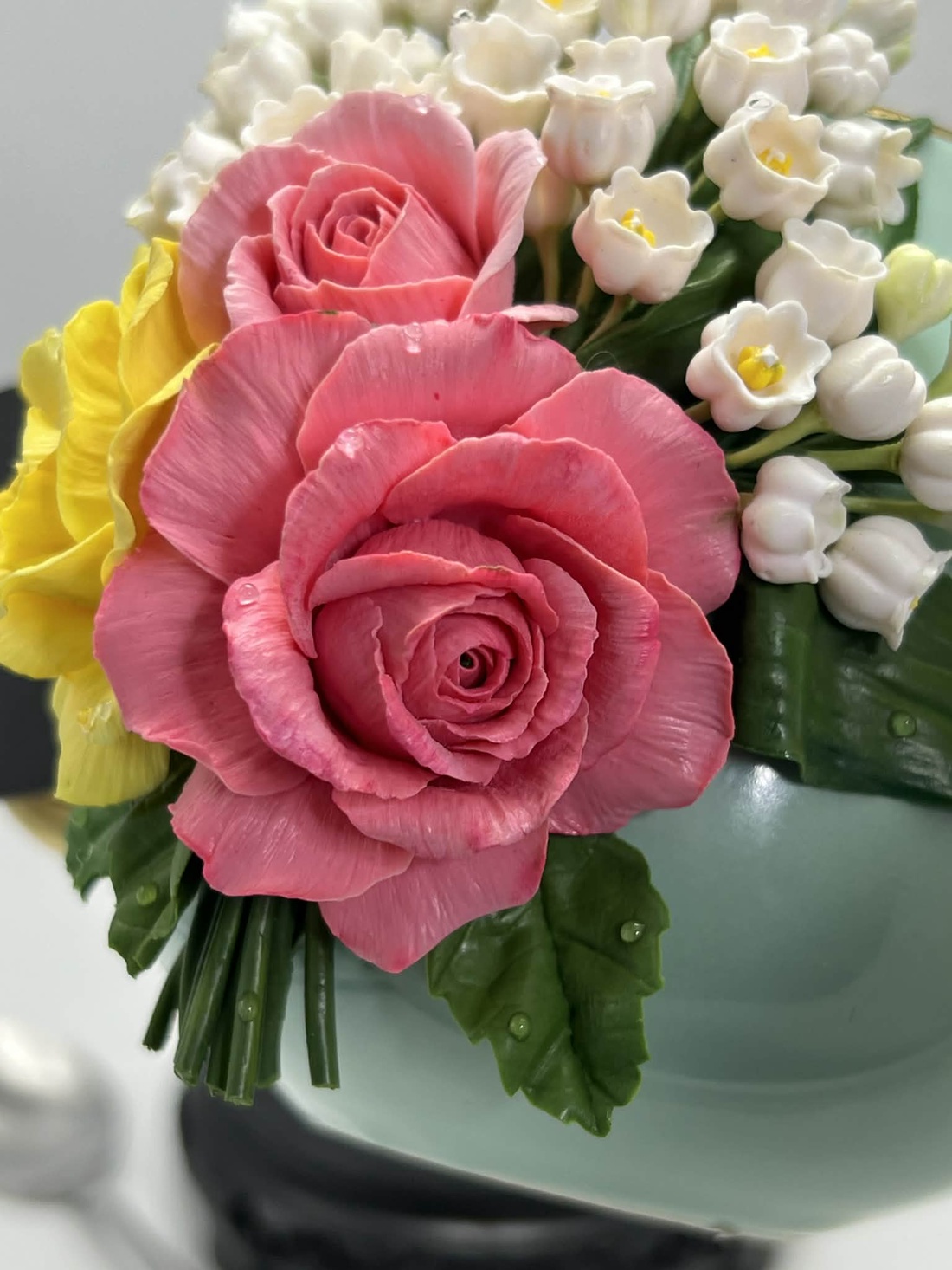  Cana portelan Ambition si lingurita decorate cu lut polimeric - casă & stil de viață - echipamente de bucătărie - accesorii de servire - căni - Artynos.ro