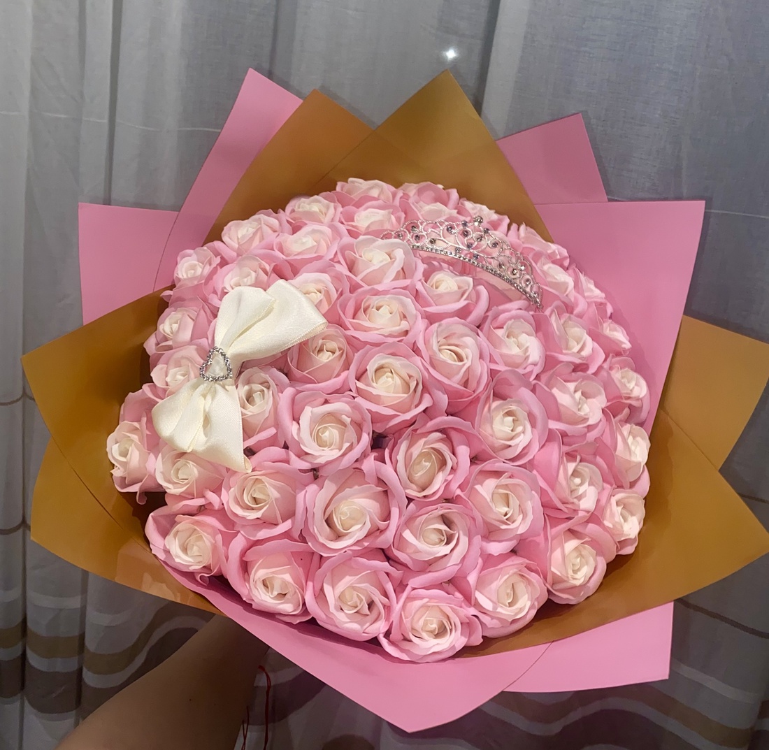 Buchet Soft Pink - accesorii locuință - accesorii pentru decorat casa - suport de flori - buchete de flori - Artynos.ro