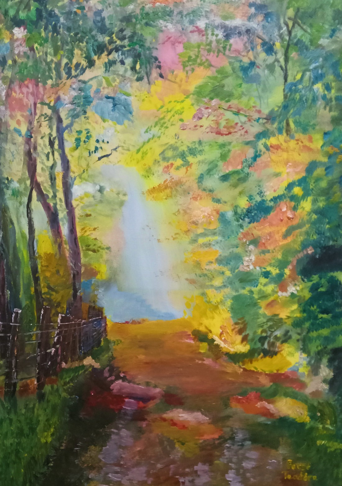 Drum prin pădure � pictură -  - Artynos.ro