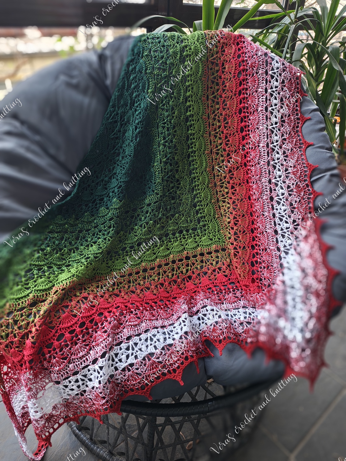 Șal croșetat  - îmbrăcăminte și modă - eșarfe, pălării, fularuri - bandă pentru cap - Artynos.ro