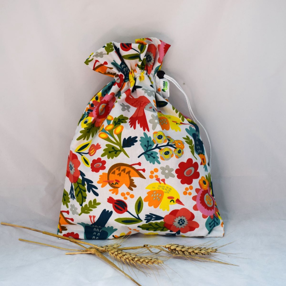Sac pentru paine 3kg, nowaste, ecologic, pasarele (marimea L) sau wetbag - geantă și husă - geantă pentru cumpărături - pungă de pâine - Artynos.ro