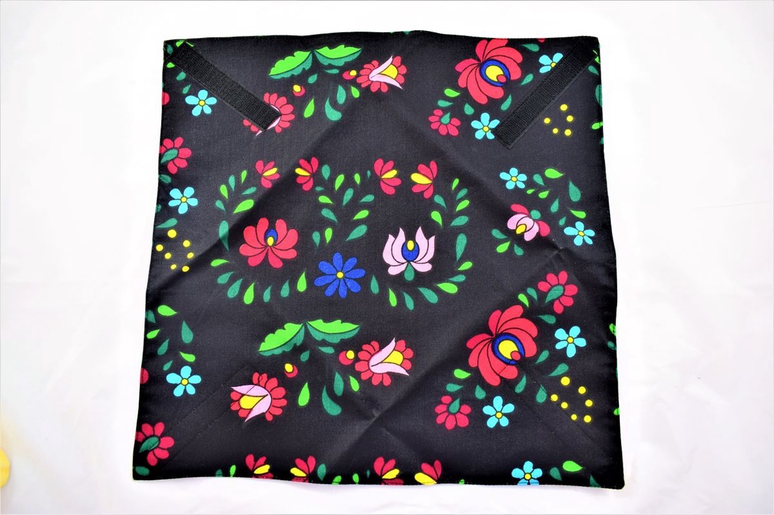 Servetel ecologic, din textil, nowaste, pentru sandvisuri, broderie Kalocsai (sandwich wrapper) - casă & stil de viață - accesorii pentru echipamente de bucătărie - textile pentru bucătărie - șervețele, șervețele textile - Artynos.ro