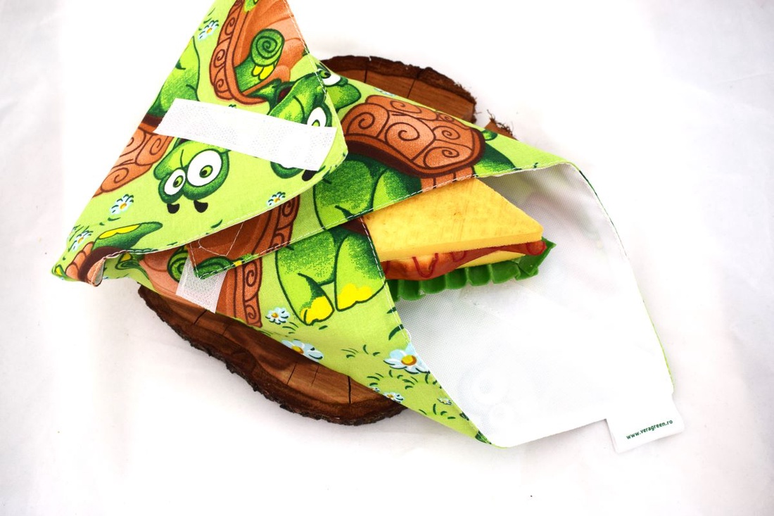 Servetel ecologic, din textil, nowaste, pentru sandvisuri, broasca testoasa (sandwich wrapper) - casă & stil de viață - accesorii pentru echipamente de bucătărie - textile pentru bucătărie - șervețele, șervețele textile - Artynos.ro