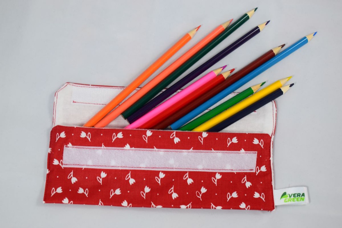 Suport pentru tacamuri, periute de dinti, penar, portfard reutilizabil din textil, lalea - geantă și husă - cutie de prânz - depozitare tacâmuri - Artynos.ro