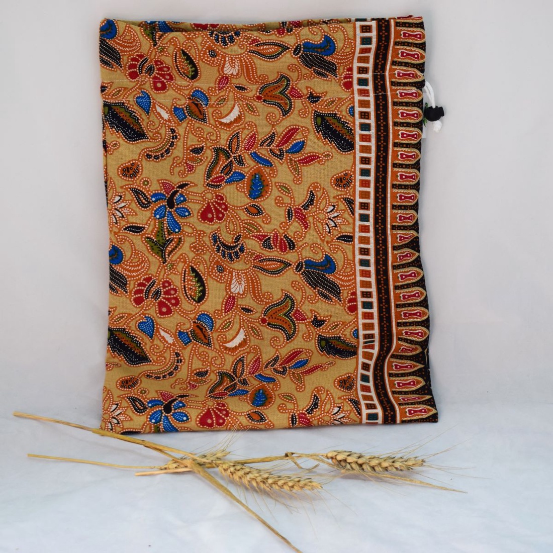 Sac captusit pentru paine 2kg, nowaste, ecologic, flori din India (marimea M) sau wetbag - genți și portofele - geantă pentru cumpărături - săculeț de pâine - Artynos.ro