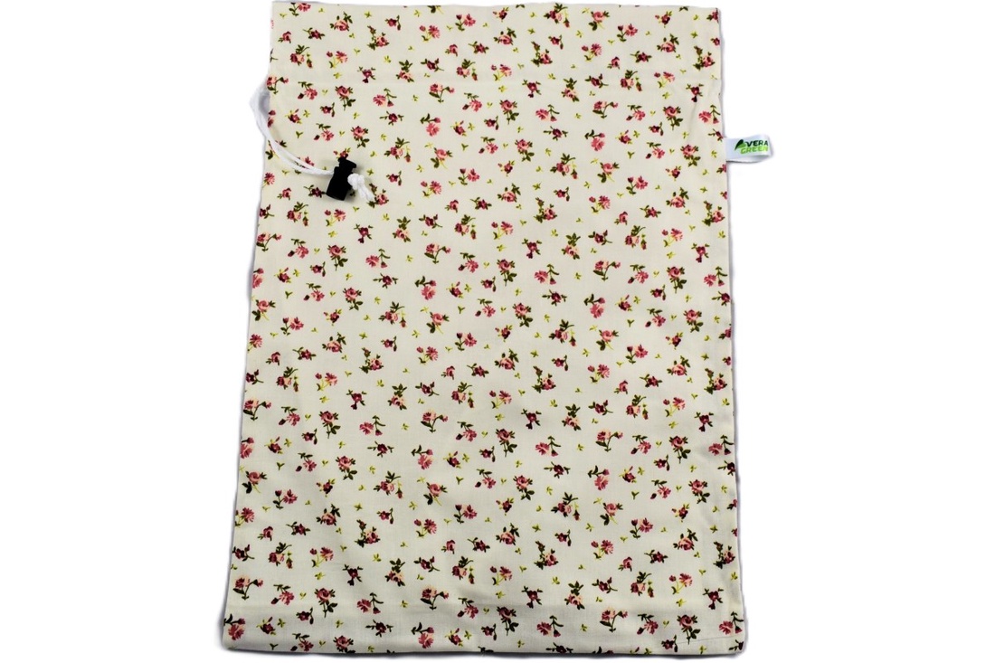 Sac pentru paine 4kg, nowaste, ecologic, flori rosii (marimea XL) sau wetbag - genți și portofele - geantă pentru cumpărături - săculeț de pâine - Artynos.ro