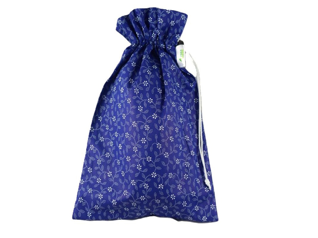 Sac captusit pentru paine 1kg, nowaste, ecologic, flori albe (marimea S) sau wetbag - genți și portofele - geantă pentru cumpărături - săculeț de pâine - Artynos.ro
