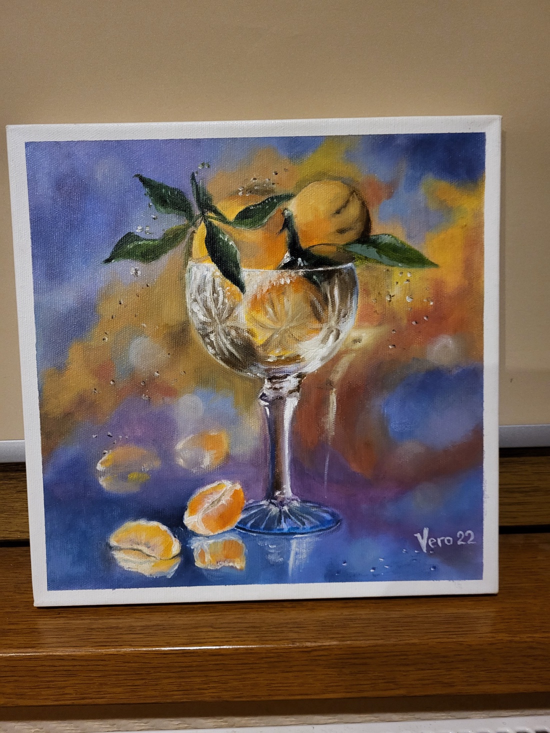 Natura statica- Mandarine - arte vizuale și accesorii  - picturi - pictură acrilică - Artynos.ro