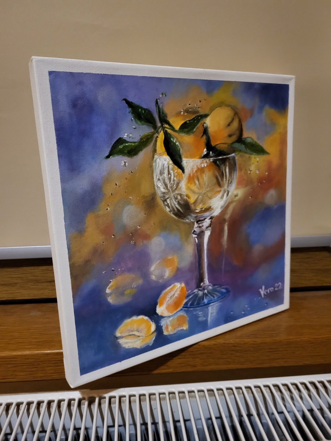 Natura statica- Mandarine - arte vizuale și accesorii  - picturi - pictură acrilică - Artynos.ro