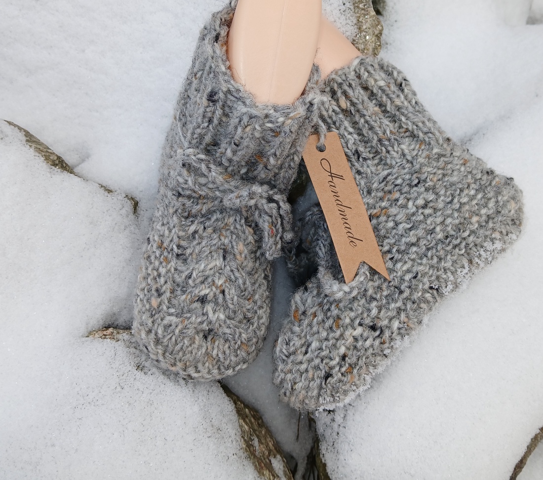 Botosei lână cu torsade - îmbrăcăminte și modă - haine bebeluși și copii - pantofi bebeluși - Artynos.ro