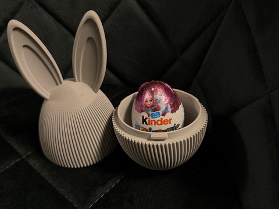 Suport pentru ouă Kinder Iepuraș � suport pentru ouă-surpriză imprimat 3D -  - Artynos.ro