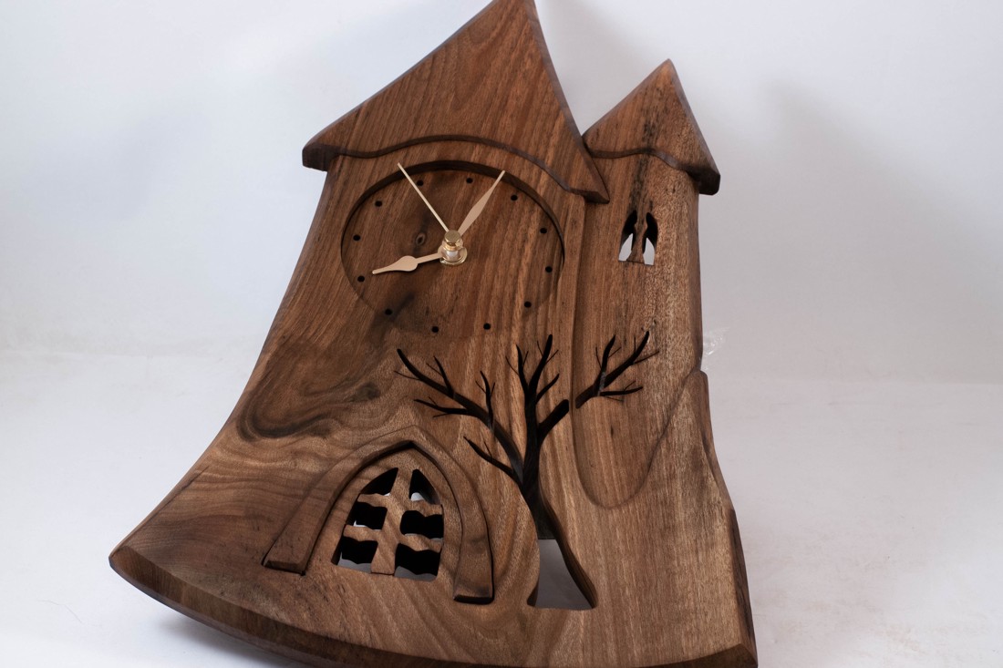 Ceas de perete cu turn, ceas de perete din lemn, ceas din lemn  - casă & stil de viață - decorațiuni de casă - decorațiuni de pereți - ceasuri de perete - Artynos.ro