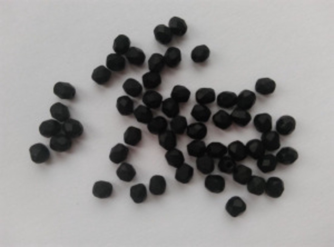 Mărgele cehe din sticlă lustruită - 4mm - 100 buc / pachet - negru mat - - Artynos.ro Mărgele cehe din sticlă lustruită - 4mm - 100 buc / pachet - negru mat - - Artynos.ro