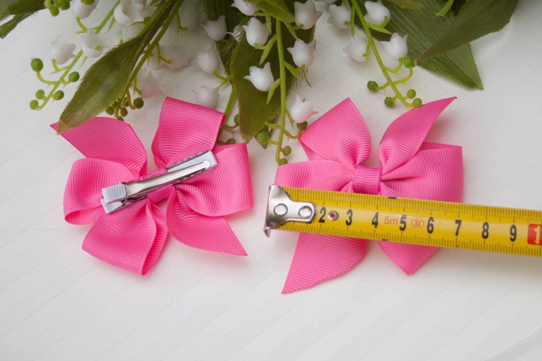 Clemă de păr cu fundă - Roz - îmbrăcăminte și modă - accesorii păr - clemă de păr și ac de păr - Artynos.ro