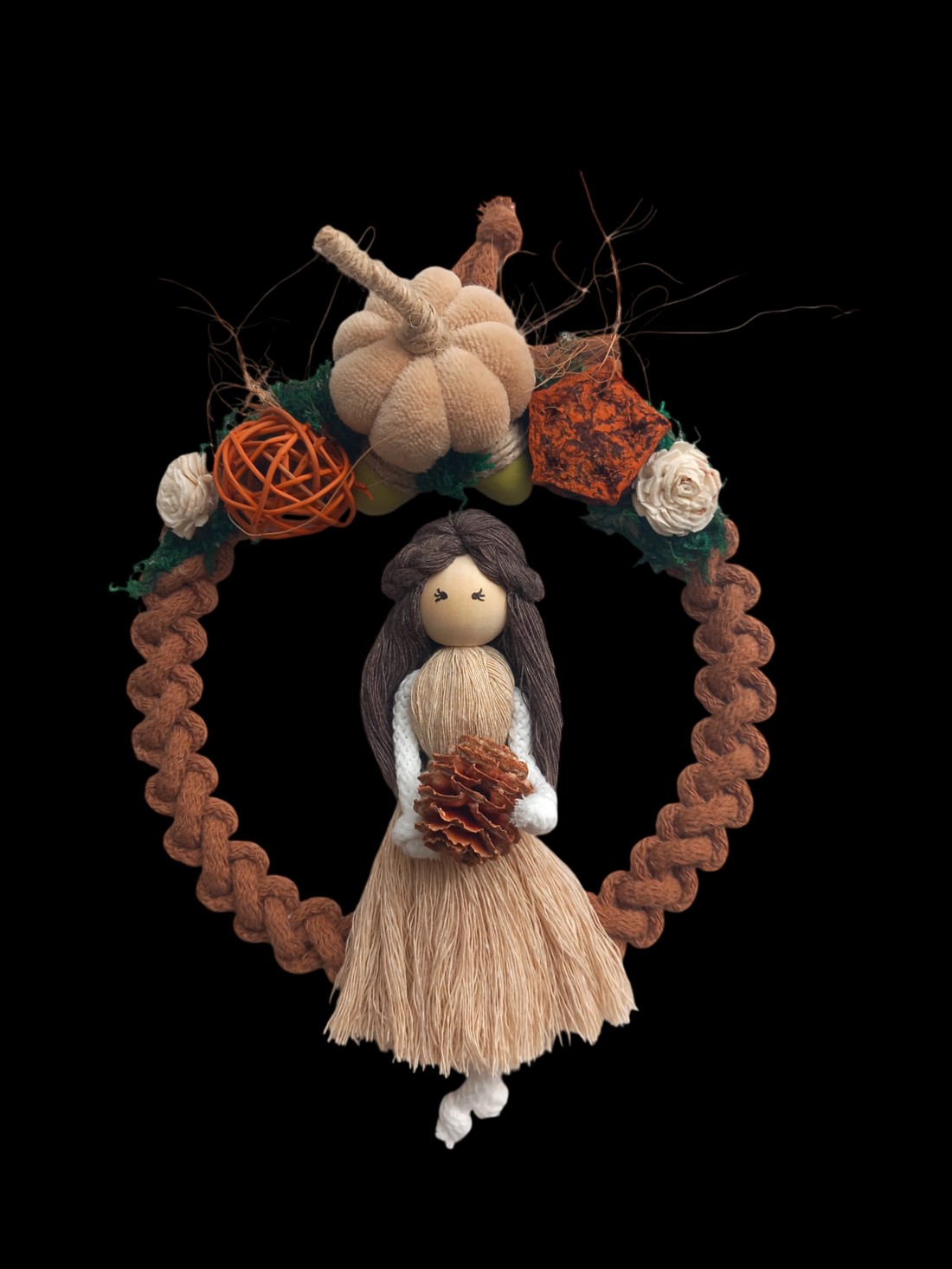 Decorațiuni de toamnă pentru uși cu păpuși macramé -  - Artynos.ro