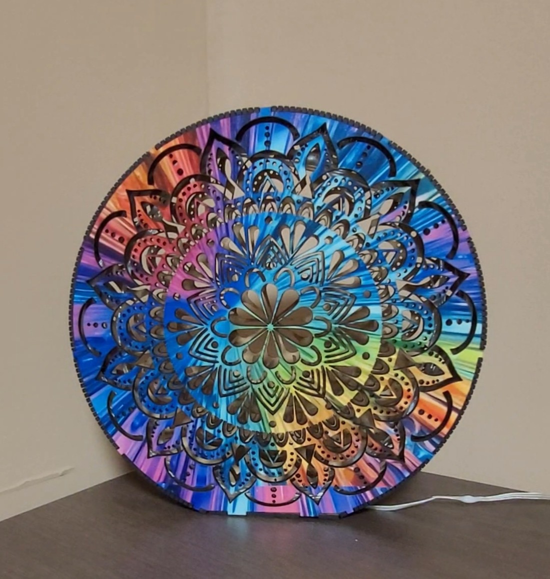 Mandala model curcubeu condus lampă - casă & stil de viață - lămpi și corpuri de iluminat - lampă de ambianță - Artynos.ro