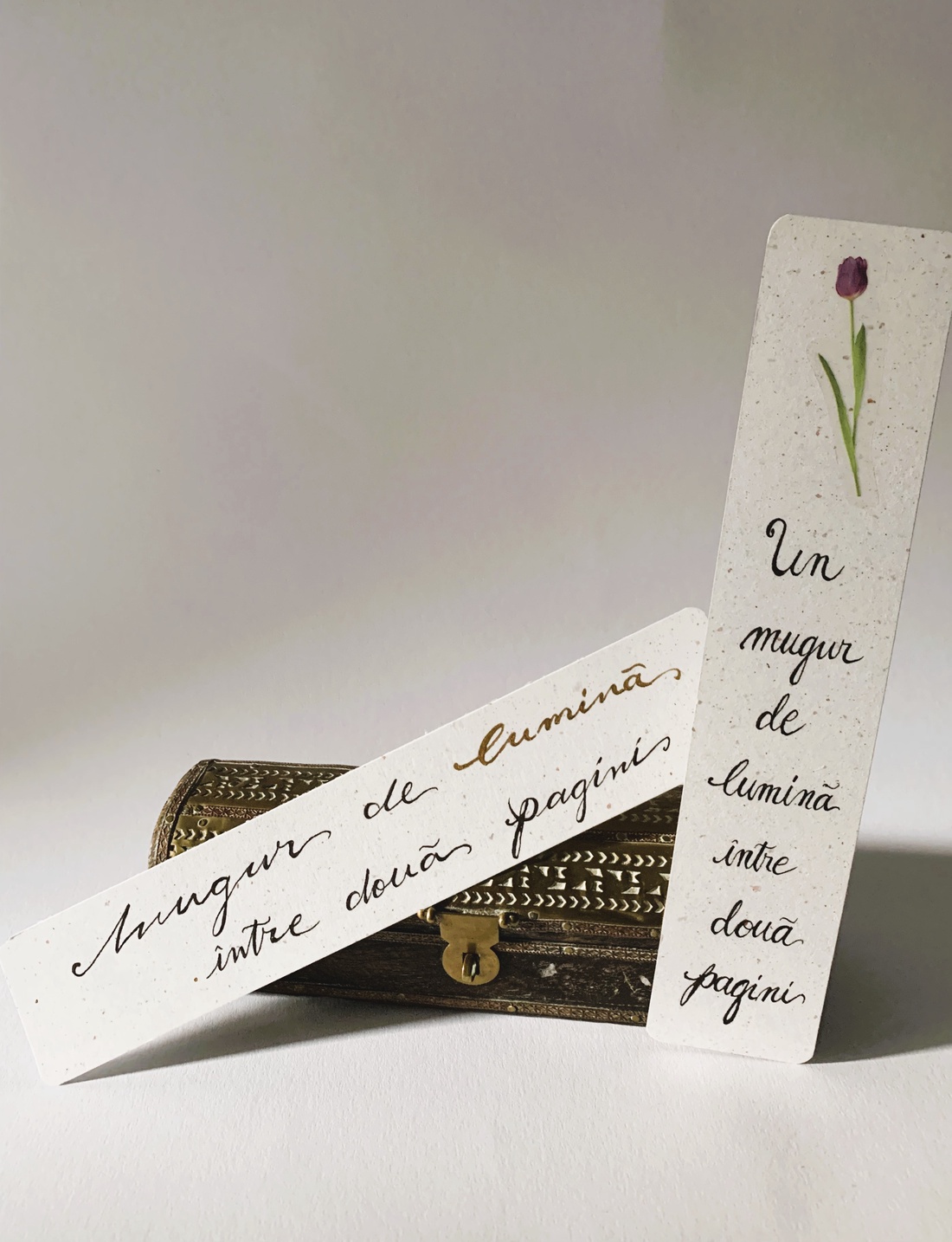 Colectie Semne de carte caligrafiate cu sigiliu de ceară Mugur de lumina intre doua pagini - Set de 3 semne incluse  - cărți și creații cu tematică muzicală, cadouri - semn de carte - Artynos.ro