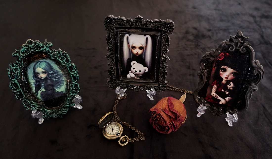 Set de trei rame Mistery Dark - unicat - casă & stil de viață - decorațiuni de casă - decorațiuni de masă și rafturi - decorațiuni de masă - Artynos.ro