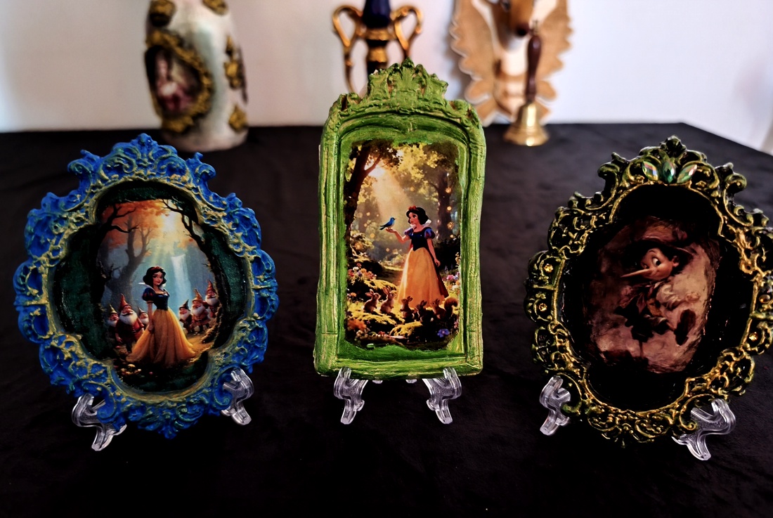 Albă ca Zăpada și Pinocchio  - casă & stil de viață - decorațiuni de casă - decorațiuni de masă și rafturi - decorațiuni de masă - Artynos.ro