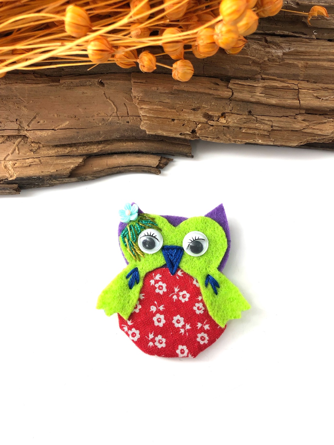 Brosa Bufnita - bijuterii - broșe - Artynos.ro