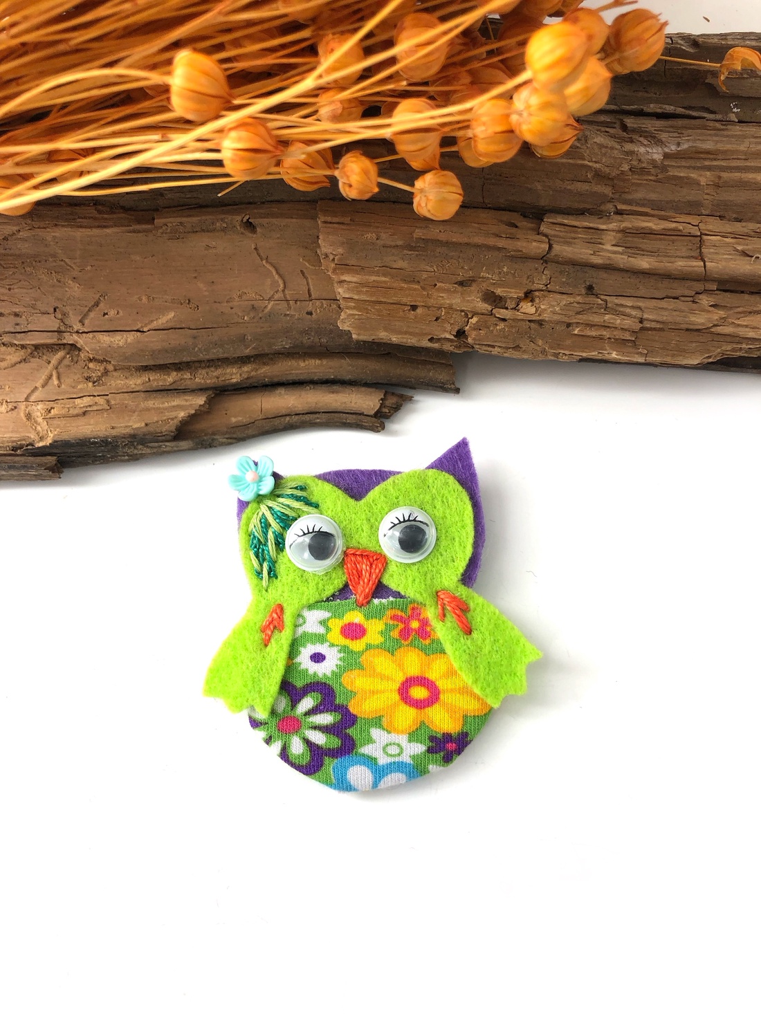 Brosa Bufnita - bijuterii - broșe - Artynos.ro