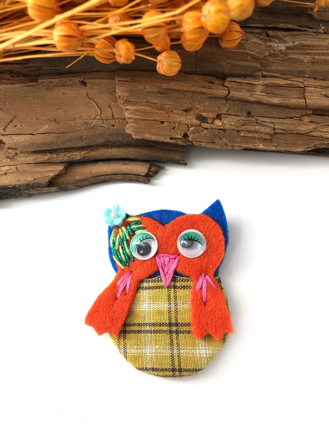 Brosa Bufnita - bijuterii - broșe - Artynos.ro