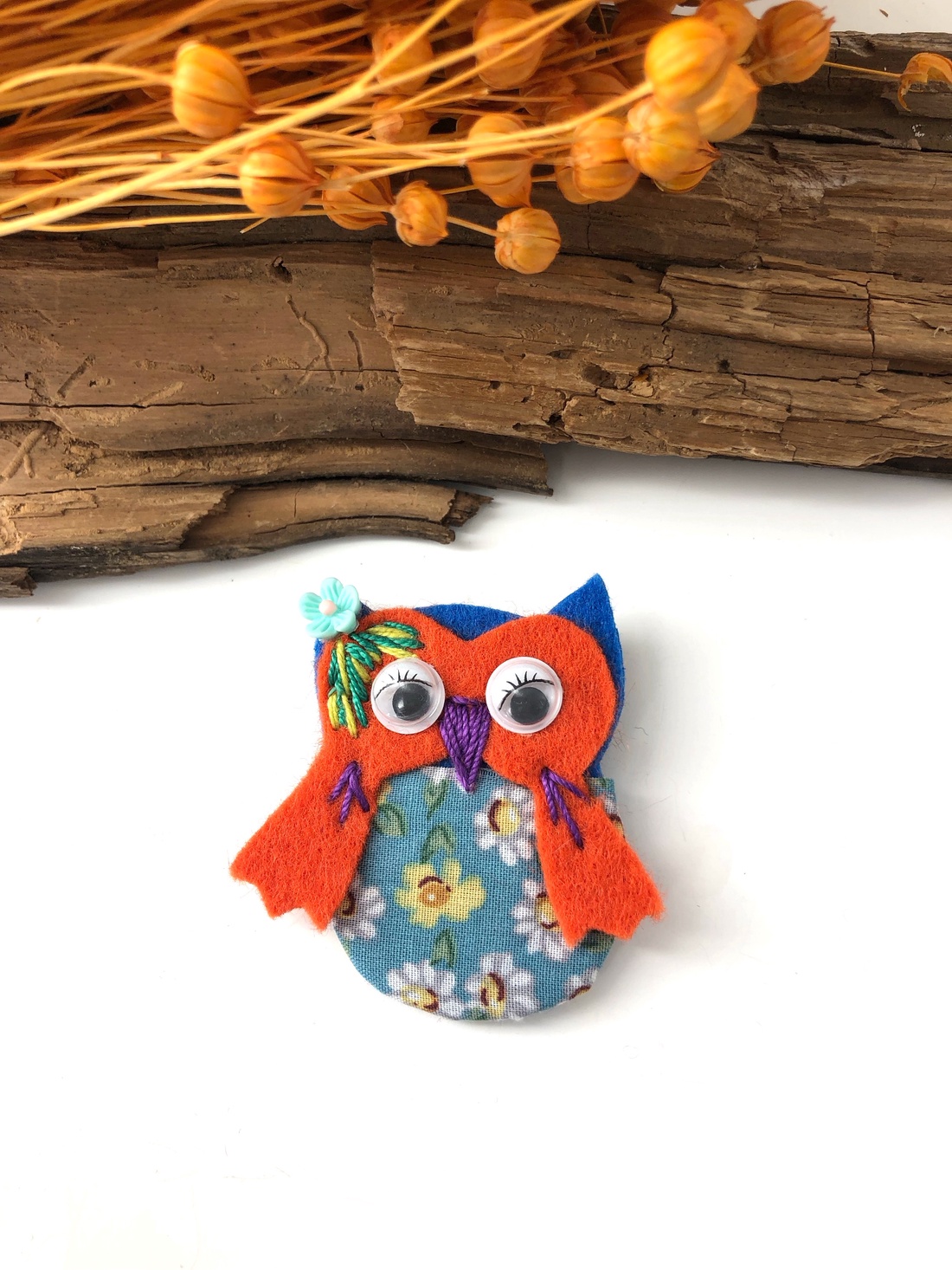 Brosa Bufnita - bijuterii - broșe - Artynos.ro