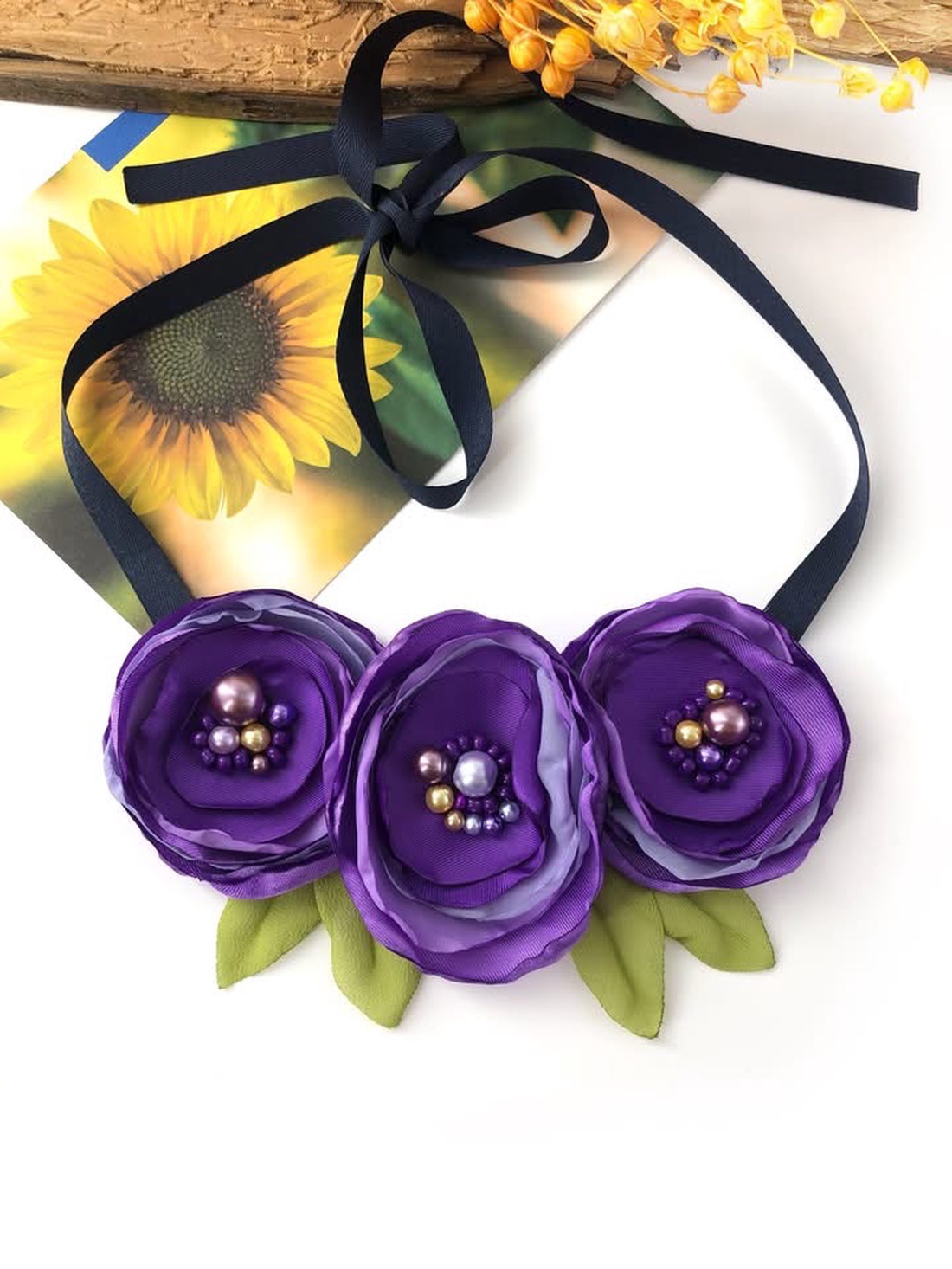 Colier handmade - Lavender Bloom - bijuterii - coliere - chockere - Artynos.ro
