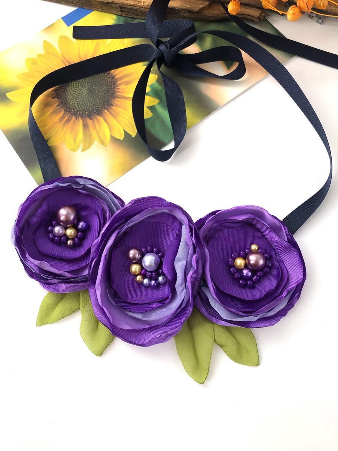 Colier handmade - Lavender Bloom - bijuterii - coliere - chockere - Artynos.ro