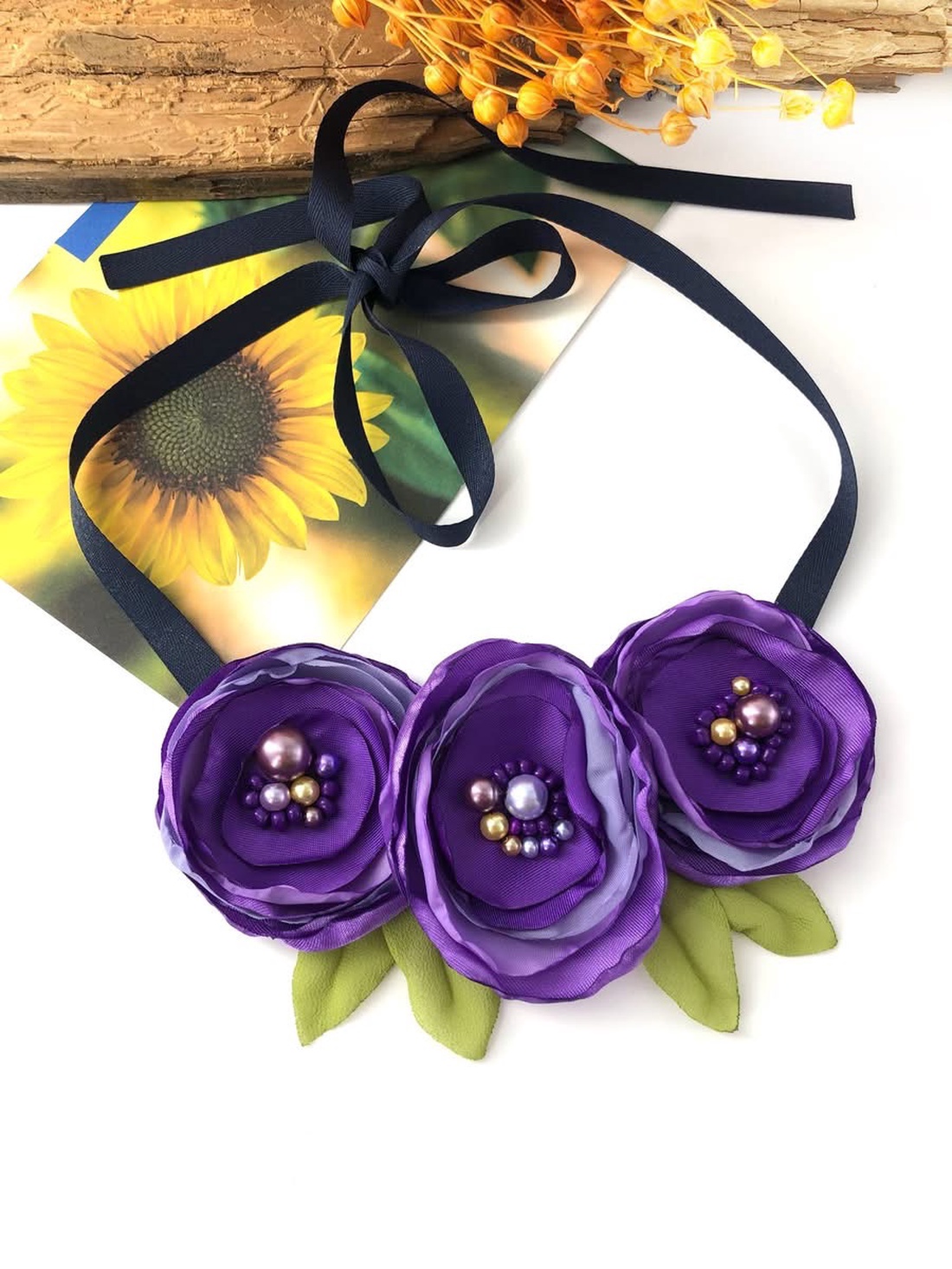 Colier handmade - Lavender Bloom - bijuterii - coliere - chockere - Artynos.ro