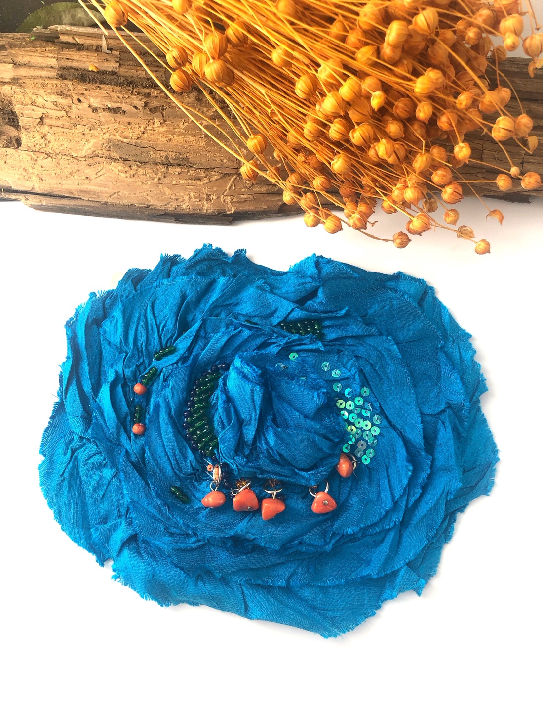 Brosa handmade - Aegean Breeze - bijuterii - broșe - Artynos.ro