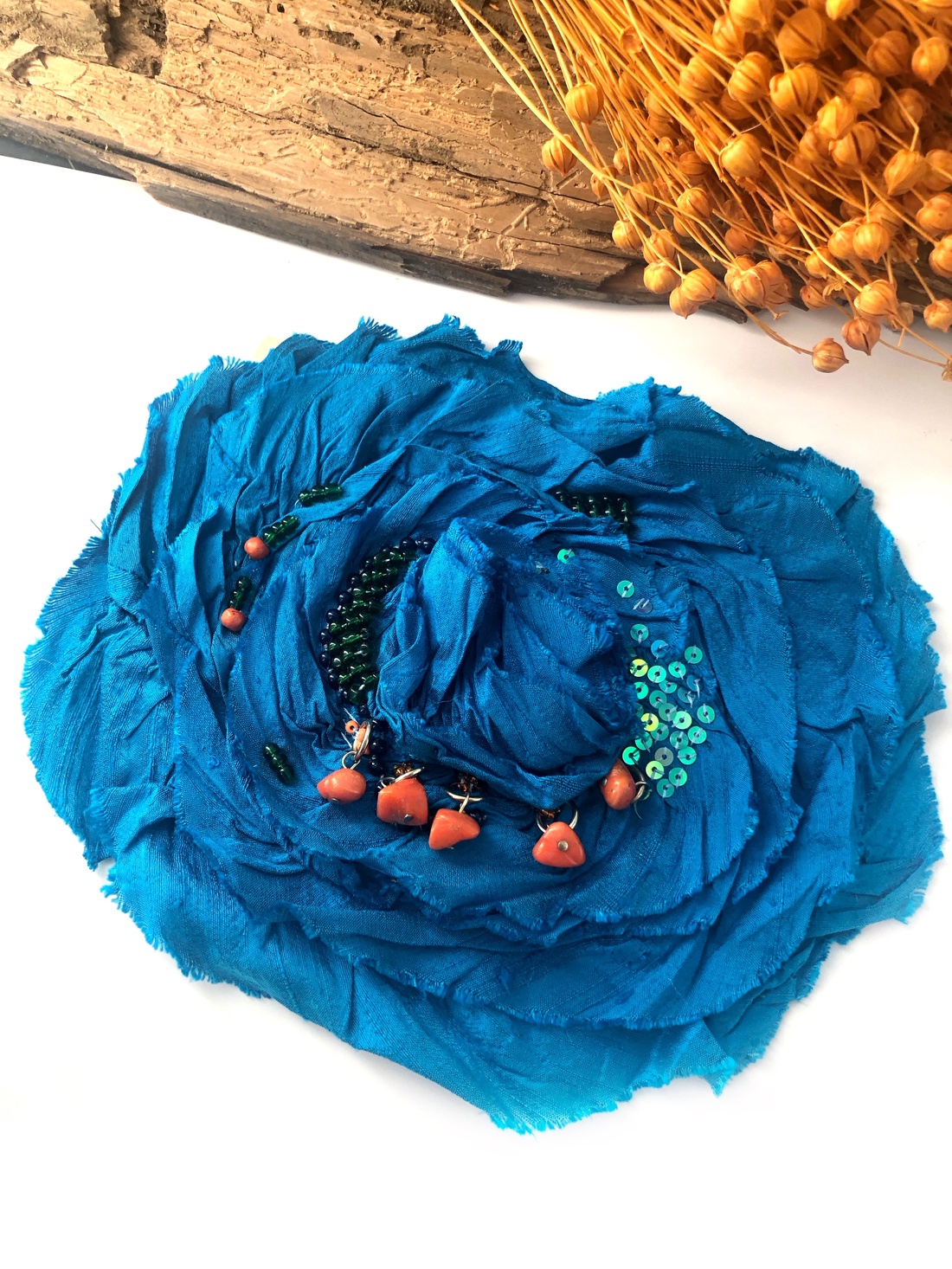 Brosa handmade - Aegean Breeze - bijuterii - broșe - Artynos.ro