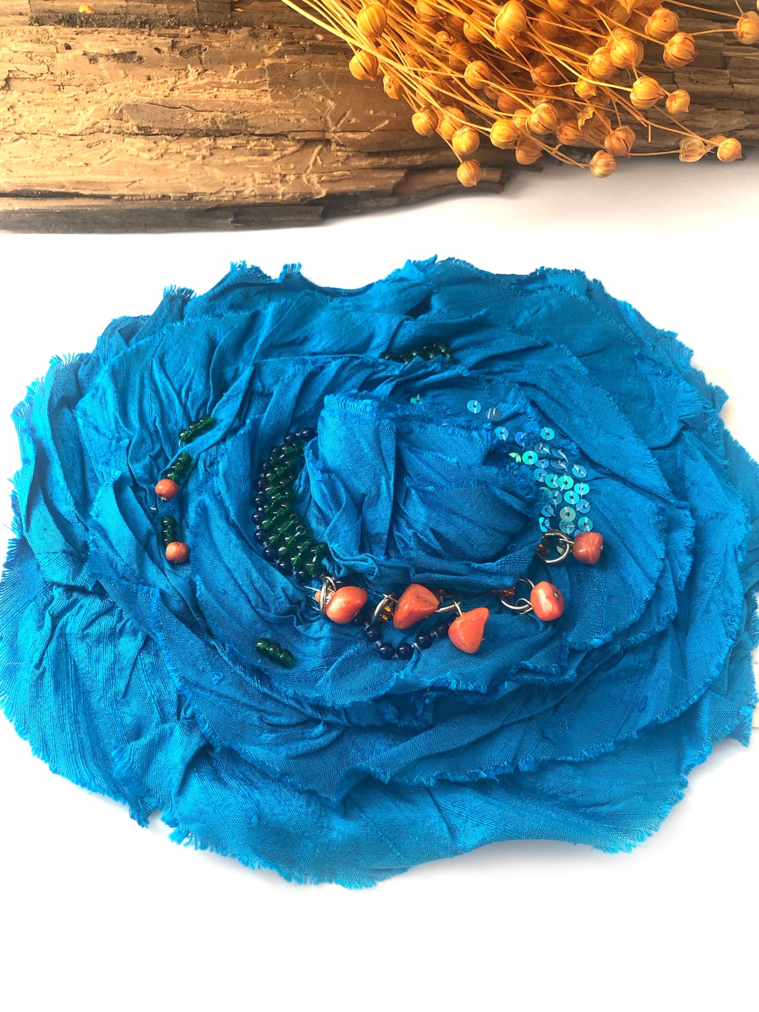 Brosa handmade - Aegean Breeze - bijuterii - broșe - Artynos.ro