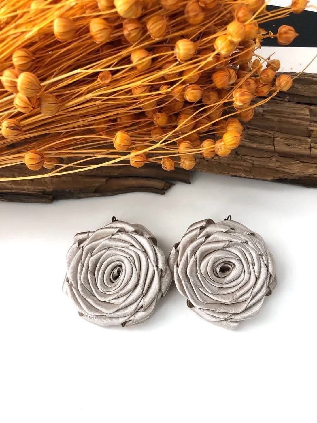 Cercei statement handmade - Silver Rose - bijuterii - cercei - cercei hoops - Artynos.ro