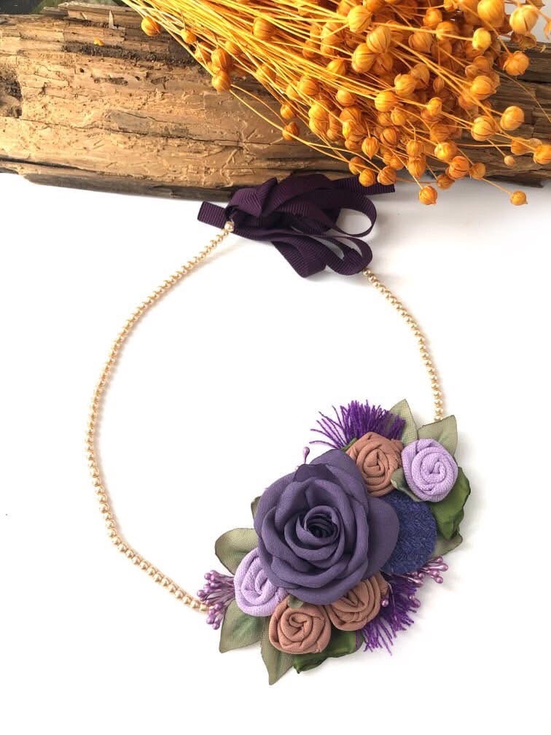 Colier handmade - Lavender Evening - bijuterii - coliere - chockere - Artynos.ro