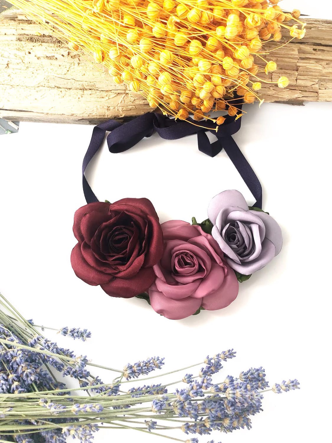 Colier handmade - Bordeaux Sunset - bijuterii - coliere - chockere - Artynos.ro