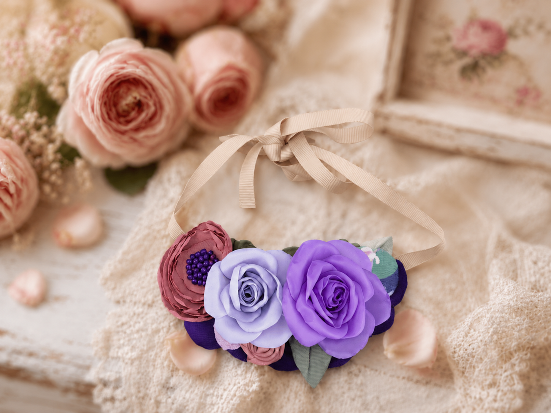 Colier handmade - Lavender Dream - bijuterii - coliere - chockere - Artynos.ro