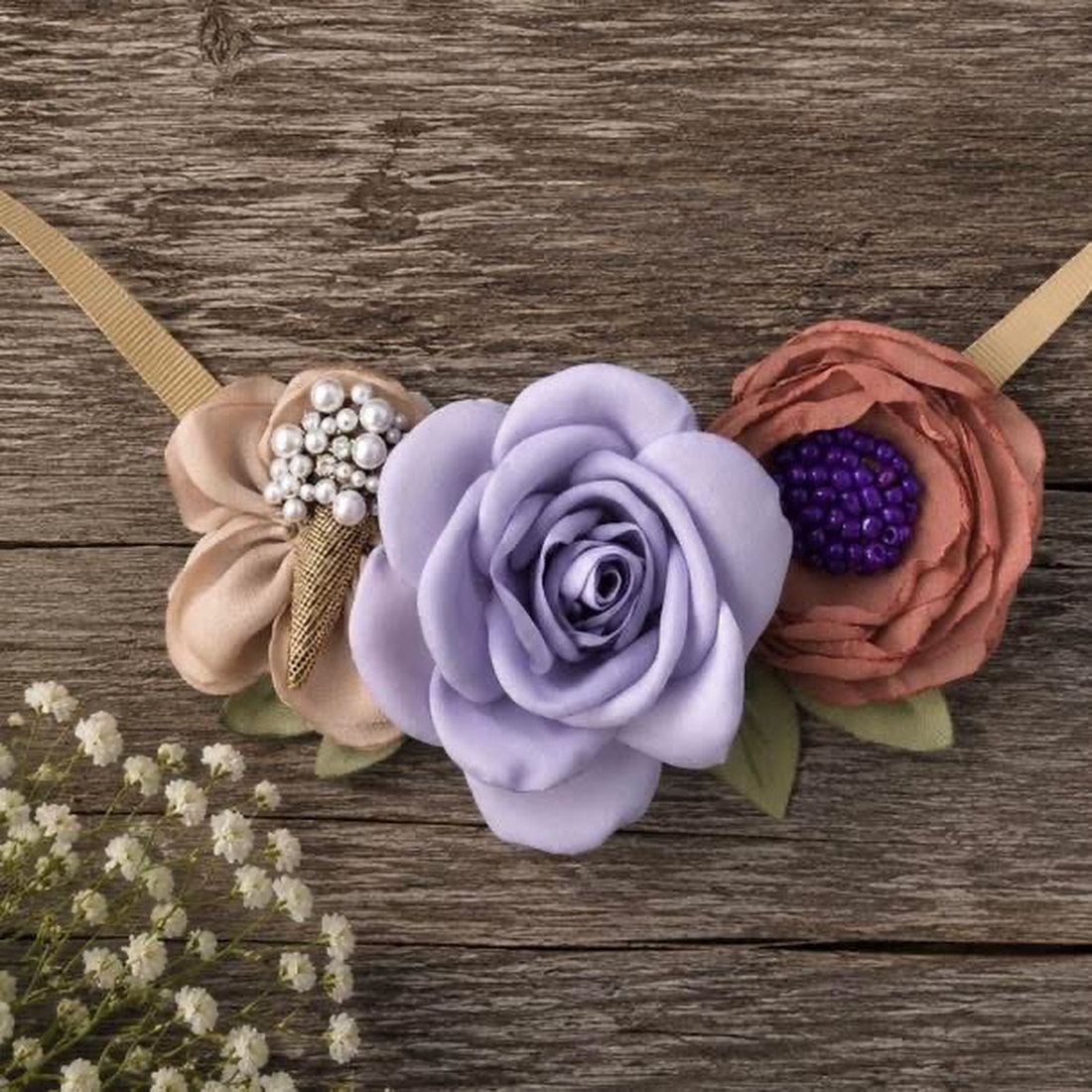 Colier handmade - Liliac în zori - bijuterii - coliere - chockere - Artynos.ro