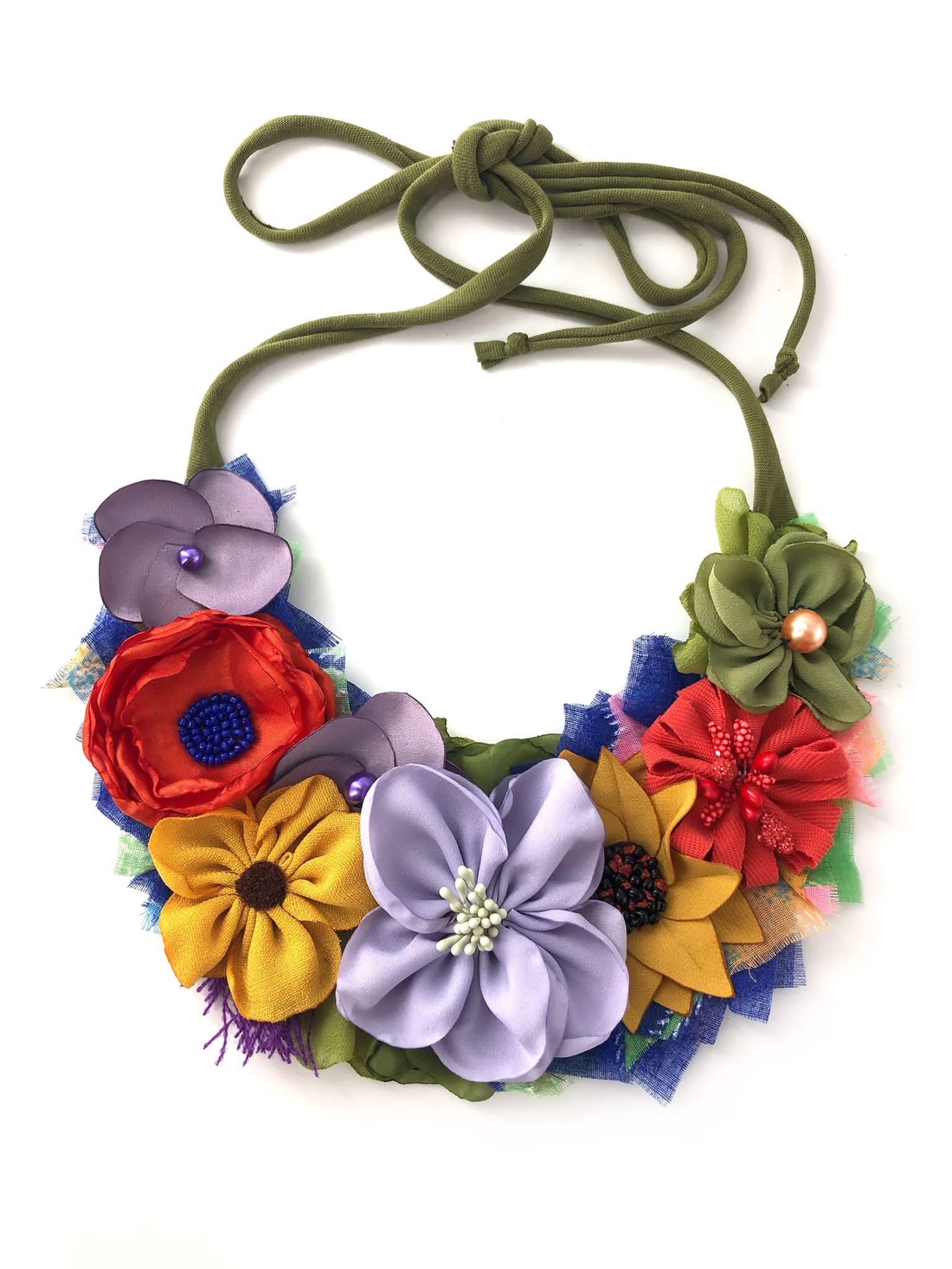 Colier - Gradina colorata - bijuterii - coliere - chockere - Artynos.ro